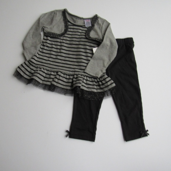 Swiggles Baby Girls Striped Tunic Top and Leggings - Picture 5 of 8